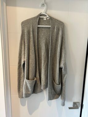 GAP Open-Front Light Gray Women's Cardigan